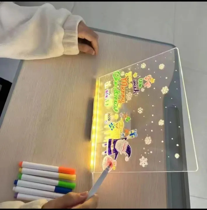 LED Glow Drawing Board for Kids